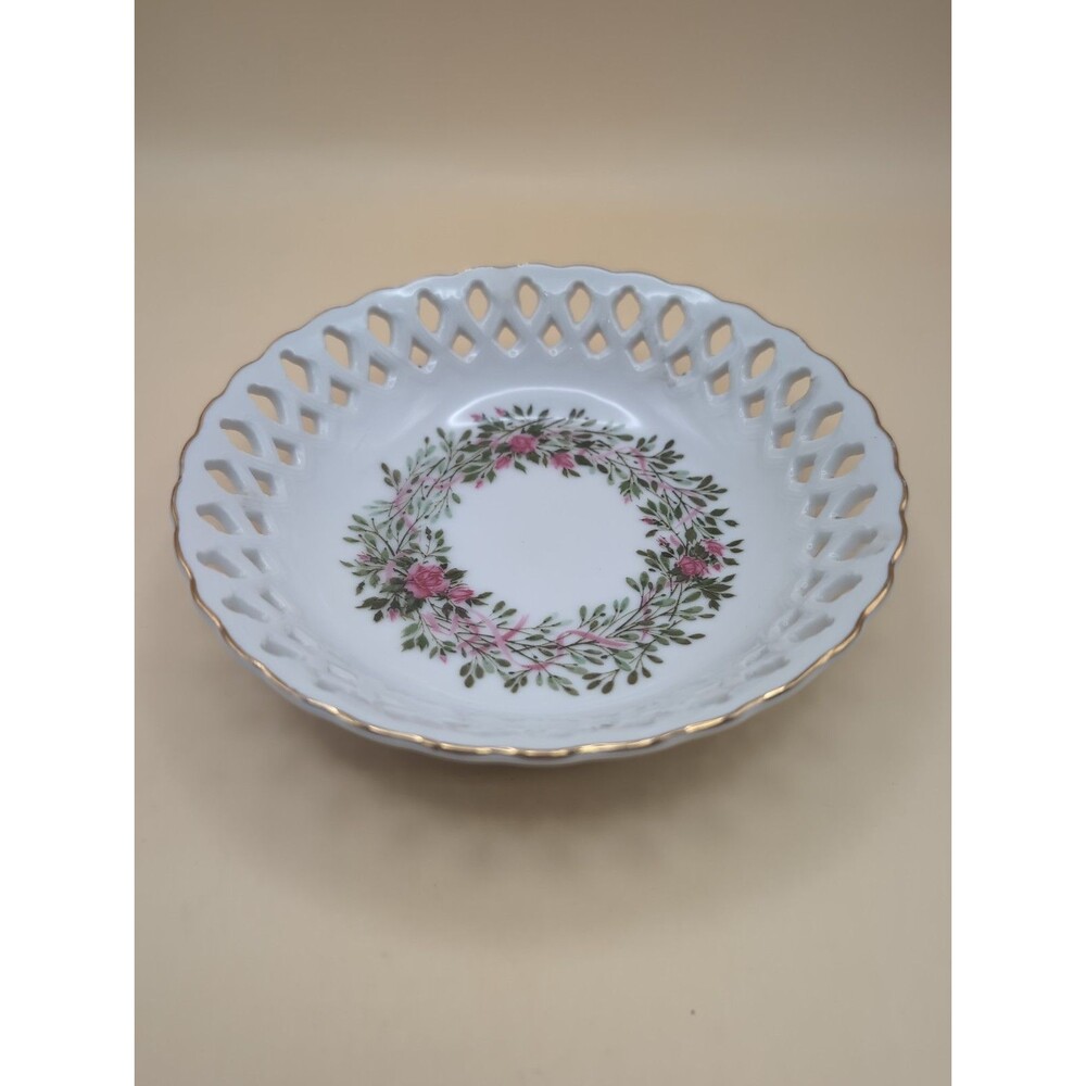 Avon 1988 Happy Birthday President's Club Collectors Gift Bowl Trinket Floral